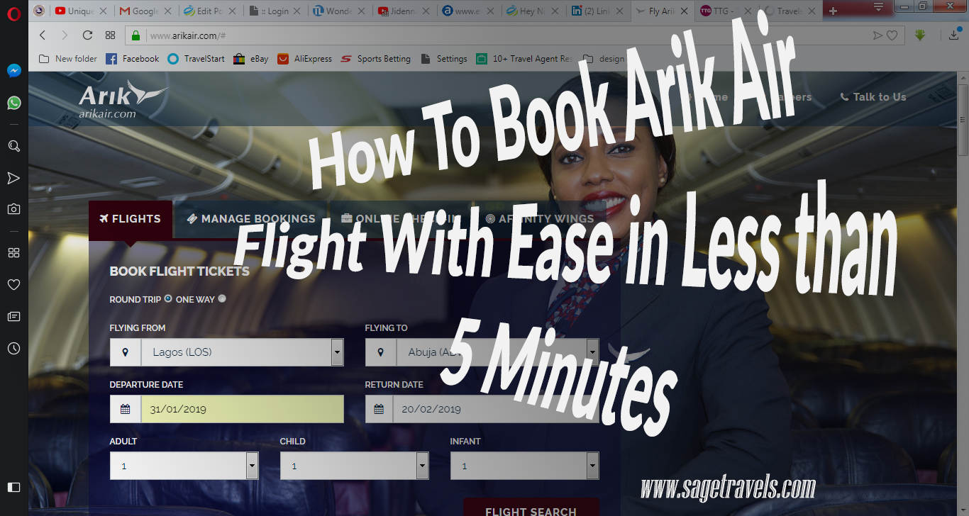 How To Book Arik Air Flight With Ease In 5 Minutes Video Sagetravels